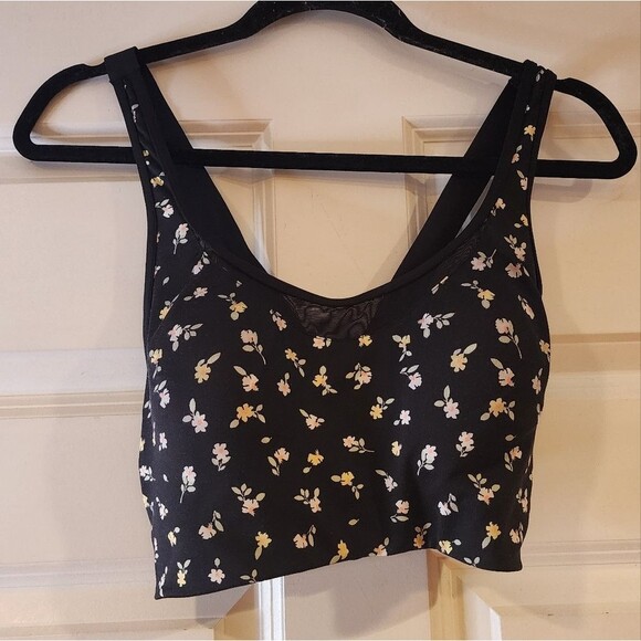 PINK Victoria's Secret Other - Victoria's Secret Sport black floral cross back bra size L